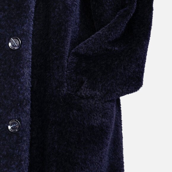 Max Mara Studio Blue Alpaca Coat - Picture 8 of 15